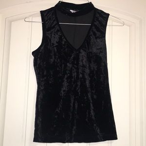 Velvet black top